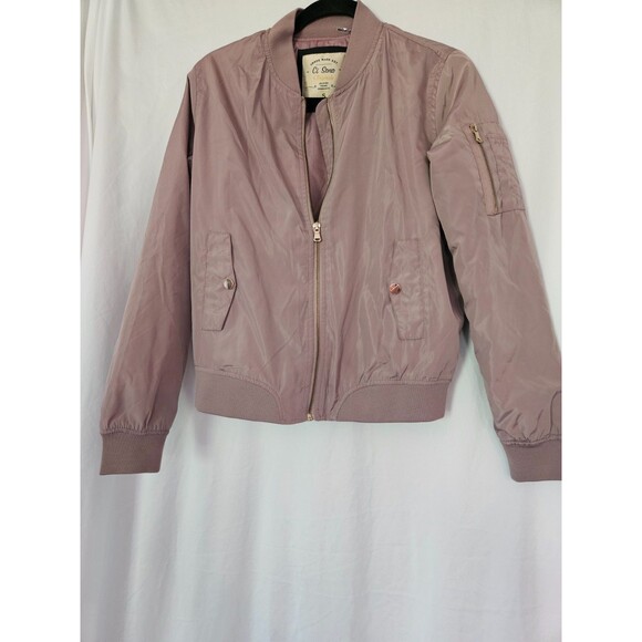 Ci Sino Juniors Mauve Old Rose Bomber Style Light Jacket Women’s Ladies Small - Picture 1 of 8